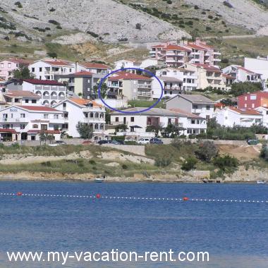 Appartamento Pag Isola di Pag Quarnaro Croazia #3325